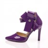 PURPLE PATENT LEATHER HEELED SHOES